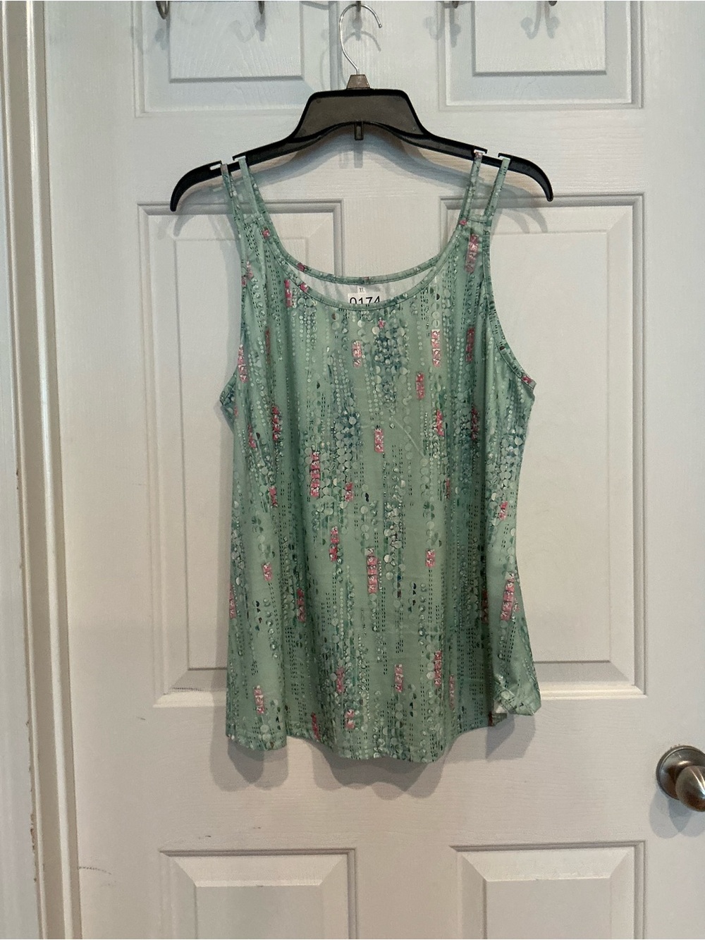 Sleeveless Mint Green Printed Tank Top - Women's